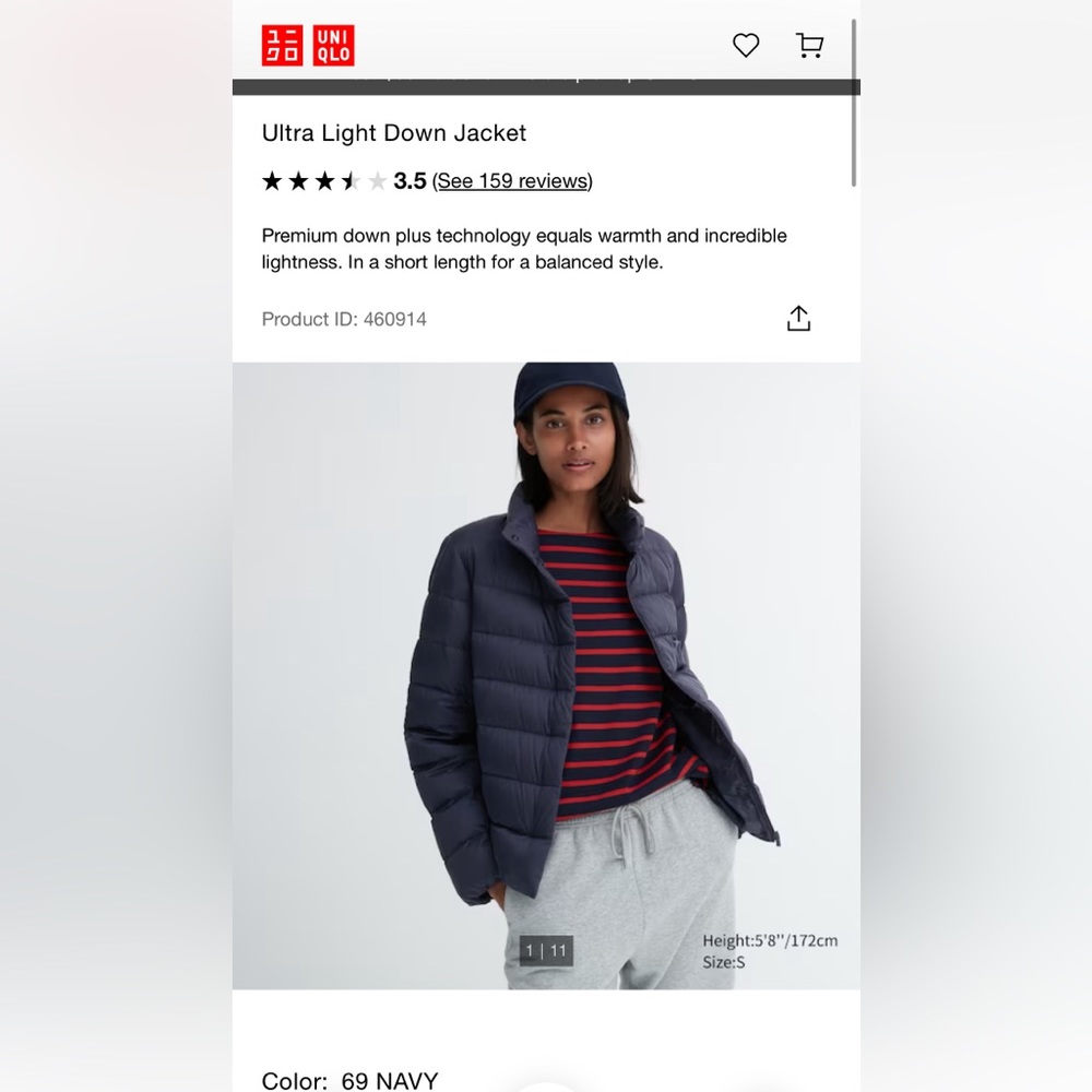 Uniqlo Light Down Jacket